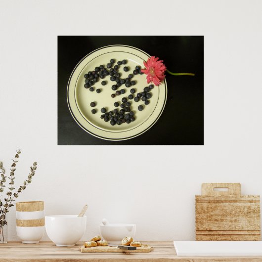 Tafel mit Beeren Poster (Küche)