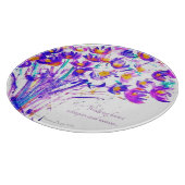 Tafel mit Blumenmuster Schneidebrett (Ecke)