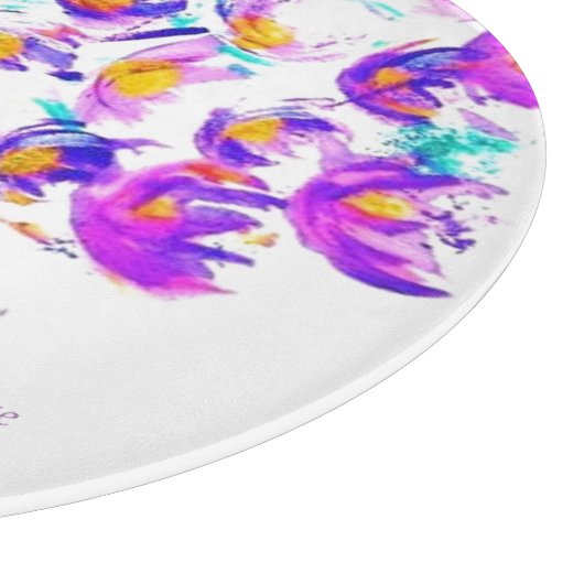 Tafel mit Blumenmuster Schneidebrett (Ecke)