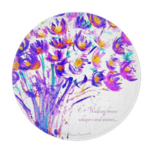 Tafel mit Blumenmuster Schneidebrett