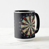 Tafel mit Dart in Bullseye, Tasse (VorderseiteRechts)