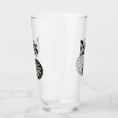 Tafel mit Dartbild-Logo, Glas (Links)