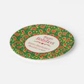 Tafel mit dem Namen des Weihnachtsgebäcks Pappteller (Schrägansicht)