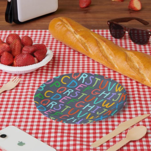 Tafel mit dem Party "School Chaulkboard" Pappteller (Picknick)