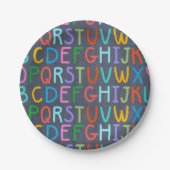 Tafel mit dem Party "School Chaulkboard" Pappteller (Vorderseite)