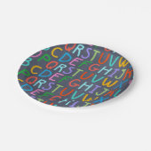 Tafel mit dem Party "School Chaulkboard" Pappteller (Schrägansicht)