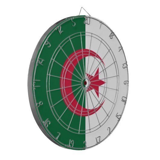 Tafel mit der Flagge Algeriens Dartscheibe (Vorderseite Links)