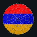 Tafel mit der Flagge Armeniens Dartscheibe<br><div class="desc">Fügen Sie Ihrem Spielzimmer eine Touch armenischen Stolzes mit unserem exklusiven Dartboard mit armenischer Flagge hinzu! Dieses mit viel Liebe zum Detail gestaltete Dartboard ist mehr als nur eine lustige Aktivität; es ist eine Feier des reichen armenischen Erbes und kulturellen Stolzes. Das kühne Design zeigt die armenische Fahne und macht...</div>