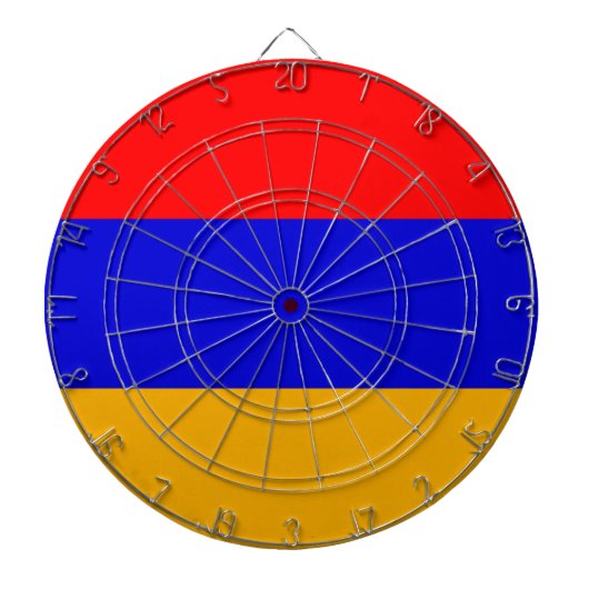 Tafel mit der Flagge Armeniens Dartscheibe (vorne)
