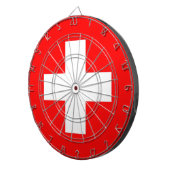 Tafel mit der Flagge der Schweiz Dartscheibe (Vorderseite rechts)