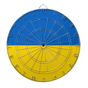 Tafel mit der Flagge der Ukraine Dartscheibe