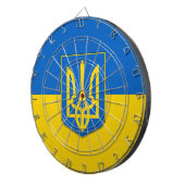Tafel mit der Flagge der Ukraine Dartscheibe (Vorderseite rechts)
