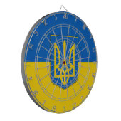 Tafel mit der Flagge der Ukraine Dartscheibe (Vorderseite Links)