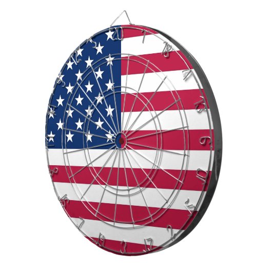 Tafel mit der Flagge der USA Dartscheibe (Vorderseite rechts)