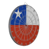 Tafel mit der Flagge des Chilen Dartscheibe (Vorderseite Links)