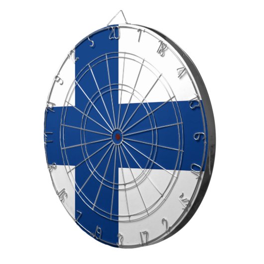 Tafel mit der Flagge Finnlands Dartscheibe (Vorderseite rechts)