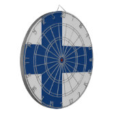 Tafel mit der Flagge Finnlands Dartscheibe (Vorderseite Links)