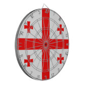 Tafel mit der Flagge Georgiens Dartscheibe (Vorderseite Links)