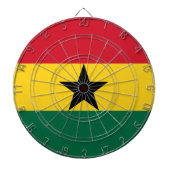 Tafel mit der Flagge Ghanas Dartscheibe (vorne)