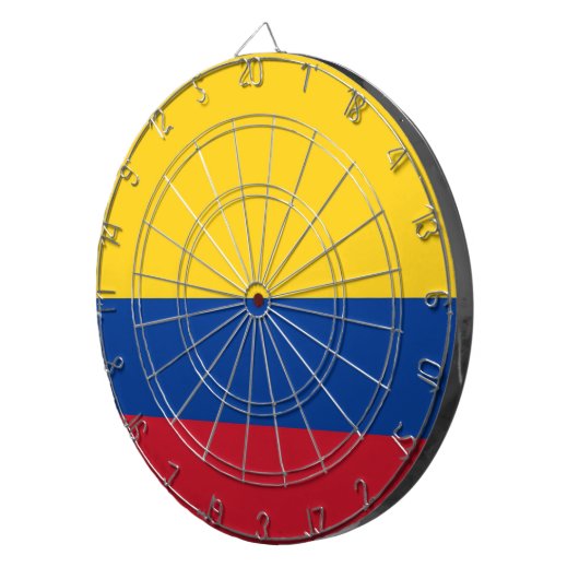 Tafel mit der Flagge Kolumbiens Dartscheibe (Vorderseite rechts)