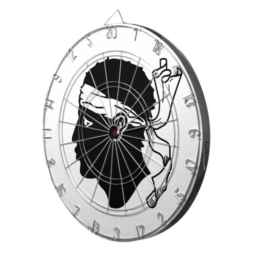 Tafel mit der Flagge Korsikas Dartscheibe (Vorderseite rechts)