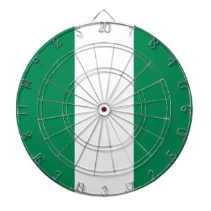 Tafel mit der Flagge Nigerias Dartscheibe