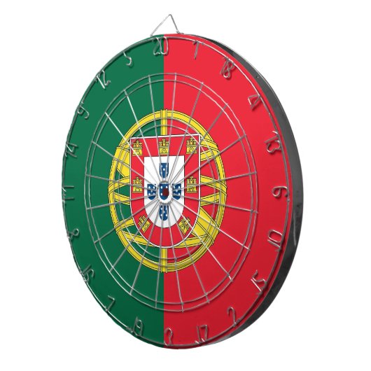 Tafel mit der Flagge Portugals Dartscheibe (Vorderseite rechts)
