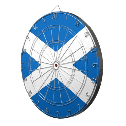 Tafel mit der Flagge Schottlands Dartscheibe (Vorderseite rechts)