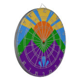 Tafel mit der Flagge von Manitou Springs, Colorado Dartscheibe (Vorderseite Links)