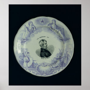 Tafel mit einem Portrait von Alexandre Brongniart Poster