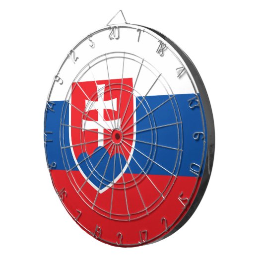 Tafel mit Flagge der Slowakei Dartscheibe (Vorderseite rechts)