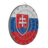 Tafel mit Flagge der Slowakei Dartscheibe (Vorderseite Links)