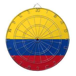 Tafel mit Flagge Kolumbiens Dartscheibe