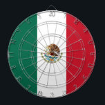 Tafel mit Flagge Mexikos Dartscheibe<br><div class="desc">Erhöhen Sie Ihr Spielzimmer mit unserem einzigartigen Dartboard mit der Flagge Mexikos! Dieses mit viel Liebe zum Detail gestaltete Dartboard zelebriert Mexikos reichhaltiges kulturelles Erbe. Das Design zeigt stolz die ikonischen Trifarben Grün, Weiß und Rot mit dem nationalen Wappen in der Mitte und symbolisiert Mexikos Geschichte, Einheit und Stolz. Egal,...</div>