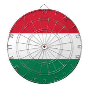 Tafel mit Flagge Ungarns Dartscheibe
