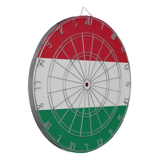 Tafel mit Flagge Ungarns Dartscheibe (Vorderseite Links)