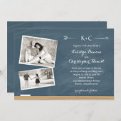 Tafel mit Fotos Wedding | Einladung (Vorne/Hinten)