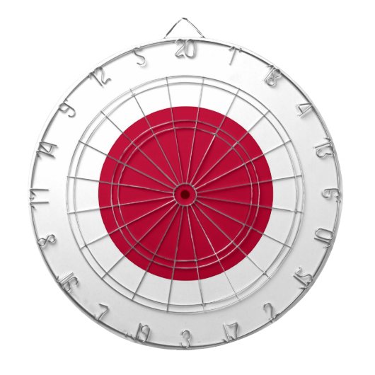 Tafel mit japanischer Flagge Dartscheibe (vorne)