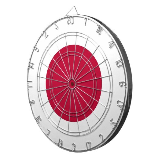 Tafel mit japanischer Flagge Dartscheibe (Vorderseite rechts)