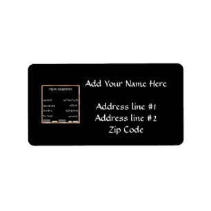 Tafel mit Mathe-Gleichungen Adressaufkleber