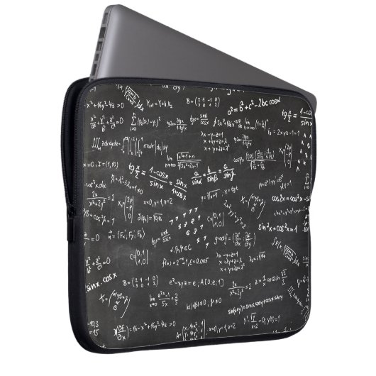 Tafel mit mathematischen Formeln und Zahlen Laptopschutzhülle (Vorne Rechts)