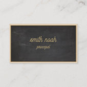 Tafel mit Rahmen aus Gold Beruflich Visitenkarte (Rückseite)