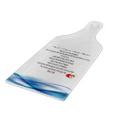 Tafel mit Rezeptorglas Schneidebrett (Ecke)