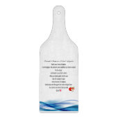 Tafel mit Rezeptorglas Schneidebrett (Vorderseite)