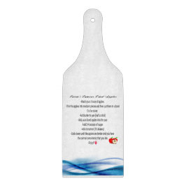 Tafel mit Rezeptorglas Schneidebrett