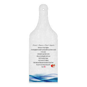 Tafel mit Rezeptorglas Schneidebrett