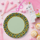 Tafel mit Sonnenblumen Pappteller (Party)