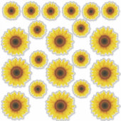 Tafel mit Sonnenblumenklebern Aufkleber (Vorderseite)
