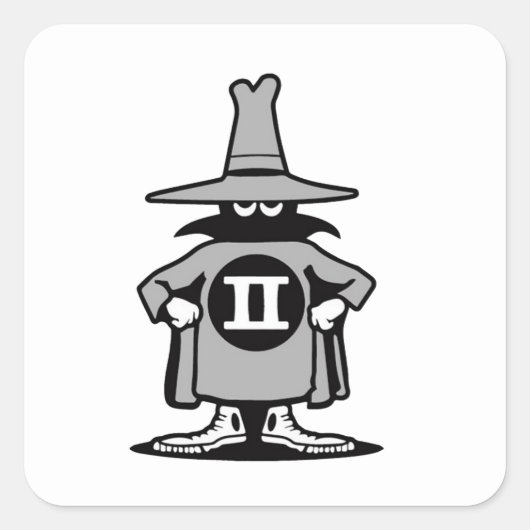 Tafel mit Spook-Aufklebern Quadratischer Aufkleber (Vorderseite)