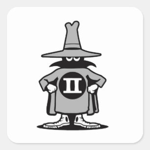 Tafel mit Spook-Aufklebern Quadratischer Aufkleber